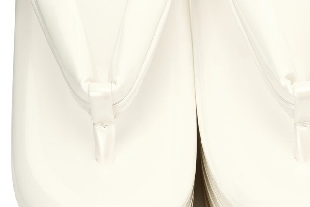 成人式 草履 レディース 厚底 白 ホワイト 金色 ゴールド エナメル加工