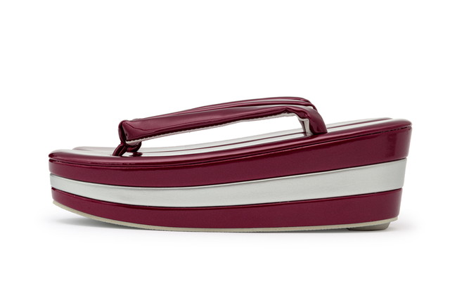 成人式 草履 振袖 厚底 袴 卒業式 ぞうり 盛装 赤 銀 シンプル