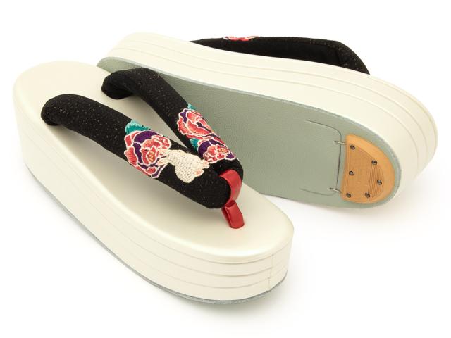 振袖 草履 厚底 成人式 レディース うさぎ 黒 白 卒業式 袴 女性 痛く