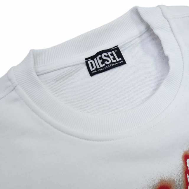 【セール 45％OFF！】DIESEL ディーゼル メンズトレーナー A09827 0BAWT / S-GINN-E9 ホワイト