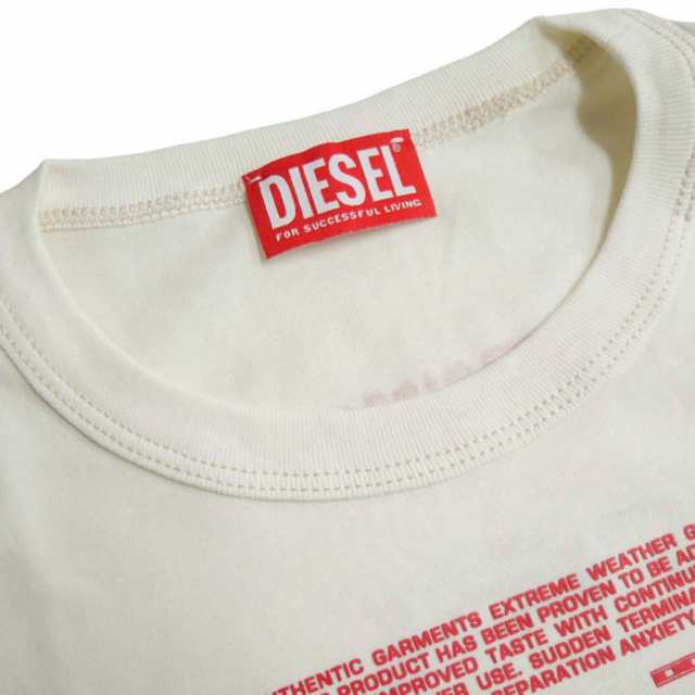 【40％OFF！】DIESEL ディーゼル メンズクルーネックロングTシャツ A13287 0QIAM / T-JUST-LS-N5 ホワイト /2024春夏新作の通販は