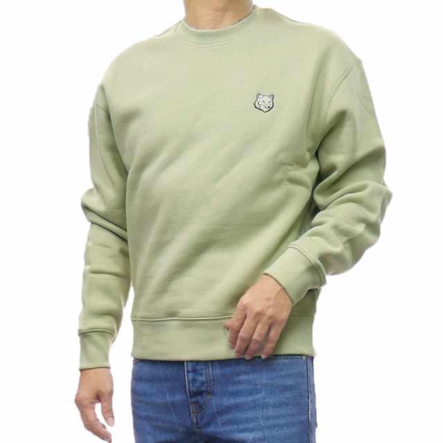 【15％OFF！】MAISON KITSUNE メゾンキツネ メンズ裏起毛トレーナー MM00316KM0307 / BOLD FOX HEAD PATCH COMFORT SWEATSHIRT アッシュ