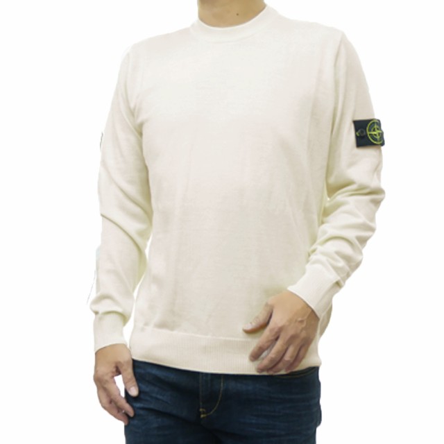 【31％OFF！】STONE ISLAND ストーンアイランド メンズクルーネックセーター ニット 510C4 オフホワイト /2024秋冬新作