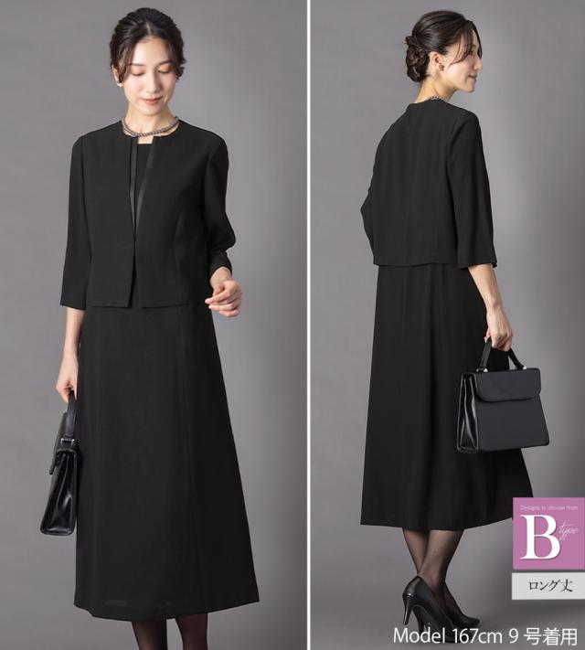 【50％OFF】喪服 礼服 レディース ブラックフォーマル 大きいサイズ ワンピース オールシーズン ロング 洗える m5258-5259 [sk便]_12