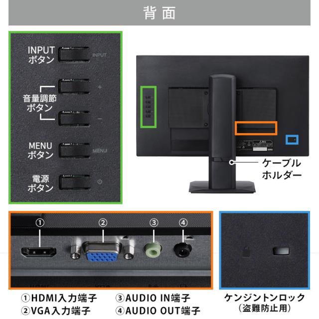 モニター 23.8インチ hdmi PCモニター ディスプレイ パソコンモニター