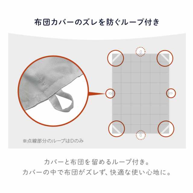 人工羽毛掛け布団 ダブル KKF-SB8-D グレー 掛け布団 暖かい 掛け