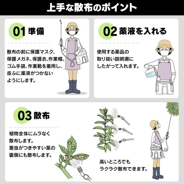 噴霧器 除草剤 ノズル 7.8L 電動噴霧器 充電式噴霧器 電動 充電式 散布 薬剤 消毒 雑草駆除 害虫駆除 水やり 液肥 バッテリー式 コードレス 家庭菜園 ガーデニング 園芸用品 充電式噴霧器 ホワイト/グレー アイリスオーヤマ JF-7800 送料無料 安心延長保証対象_6