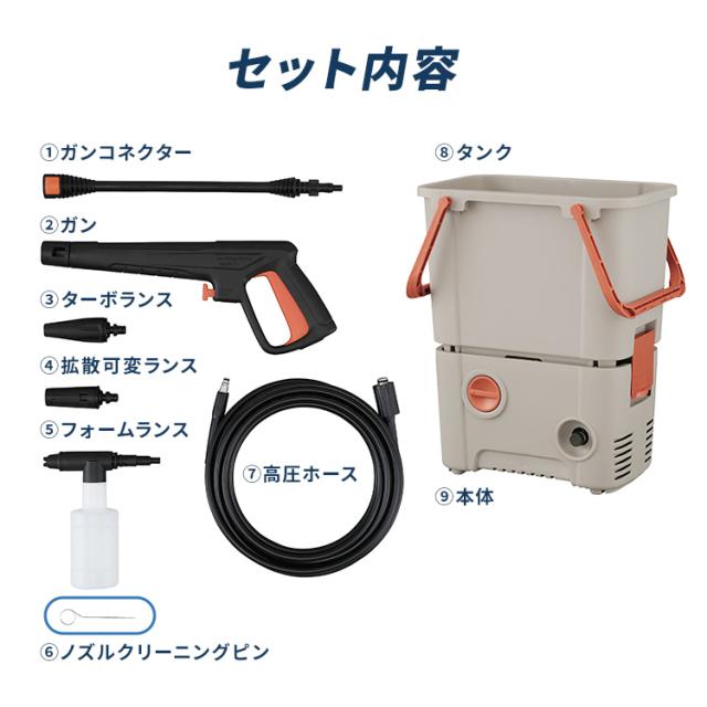 高圧洗浄機 コンパクト 家庭用 タンク式 洗車 アイリスオーヤマ 10MPa 