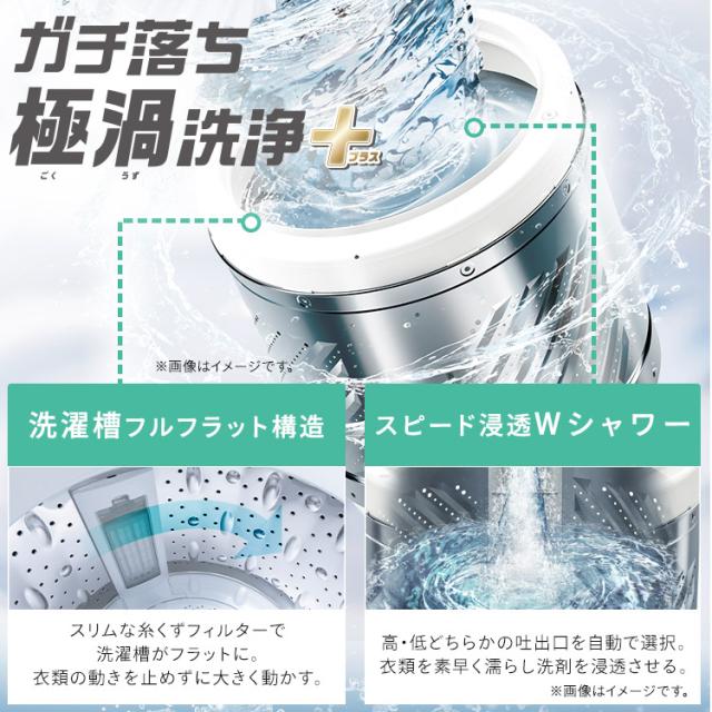 【施工あり】洗濯機 7kg 縦型洗濯機 縦型 全自動洗濯機 本体 全自動 洗剤 柔軟剤 自動投入 ガチ落ち 極渦洗浄 節水 時短 シンプル デザイン 7キロ 一人暮らし 安心延長保証対象 アイリスオーヤマ OSH オッシュ ITW-70B01-W * 【HS】_3