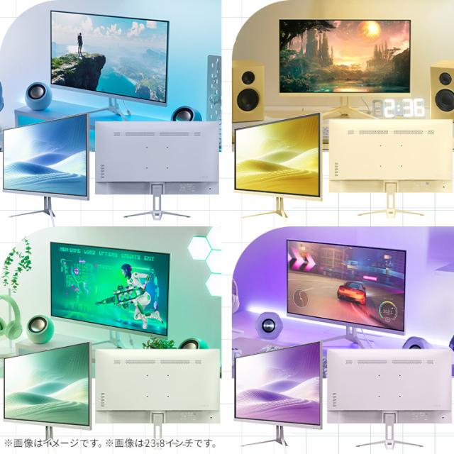 モニター ゲーミングモニター 27インチ wqhd 180hz pcモニター ゲーミング ブラック ホワイト ピンク ブルー パソコンモニター 新品 液晶 ディスプレイ 高速応答 広視野角パネル アーム取付可 ゲーム アイリスオーヤマ DG-AW2718S *_3
