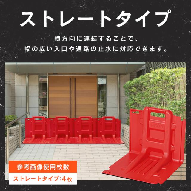 止水板 防水板 止水パネル 持ち手付き 持ち運び 簡単設置 連結可能 家庭用 玄関 シャッター前 搬入口 マンホール 防災 台風 豪雨 大雨 災害 水害対策 浸水対策 洪水対策 アイリスオーヤマ ストレート FCB-61L 内カーブ FCB-61U 外カーブ FCB-61C * 送料無料