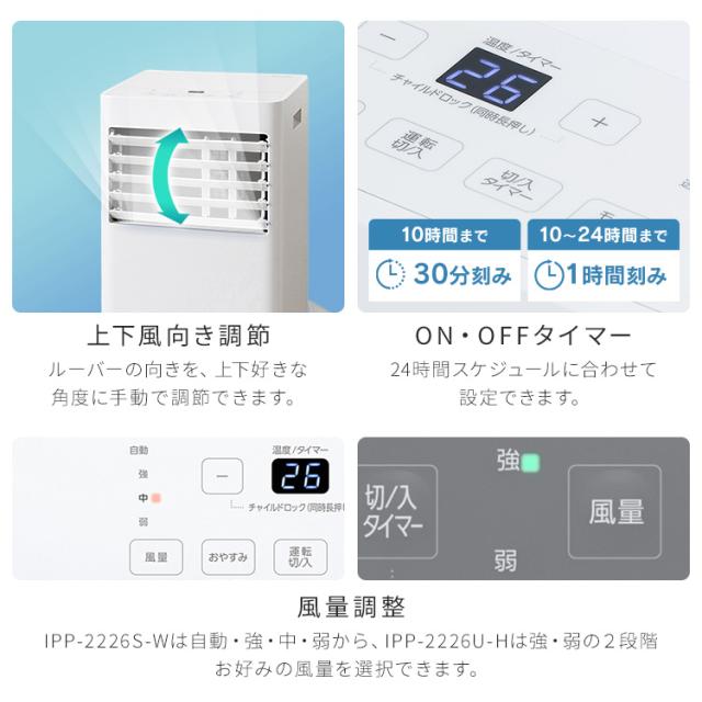 スポットクーラー 家庭用 取り付け簡単 ワンタッチ式 窓パネル付き