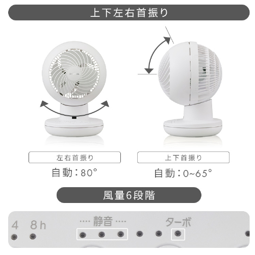 【新品】サーキュレーター　6段階　静音　最新モデル　節電　乾燥　換気　タイマー Amazon | サーキュレーター 静音 節電対策 360度首振り DC
