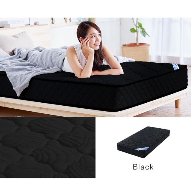 ベッドマットレス 高反発 厚20cm ポケットコイル 防ダニ シングル ブラック マットレス シングル ベッドマットレス ポケットコイル