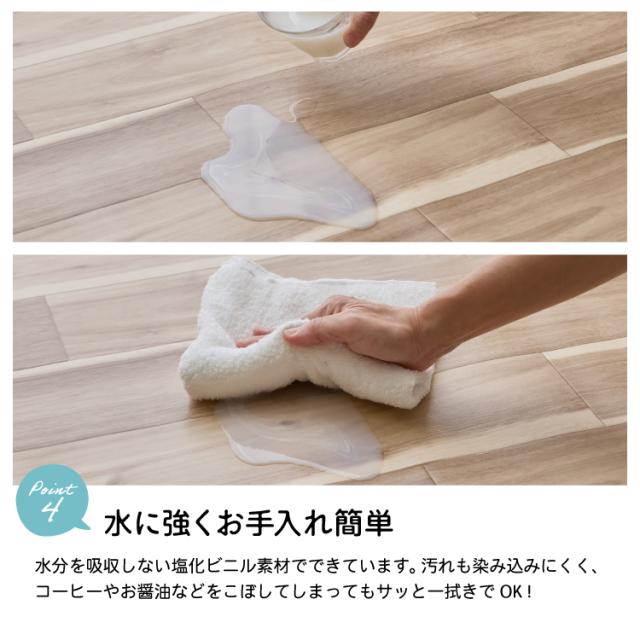 カーペット フロアシート ウッドカーペット クッションフロア 江戸間8畳用 [代引不可] クッションフロア ジョイントマット フロアマット ラグ マット DIY リフォーム 木目 敷くだけ 送料無料