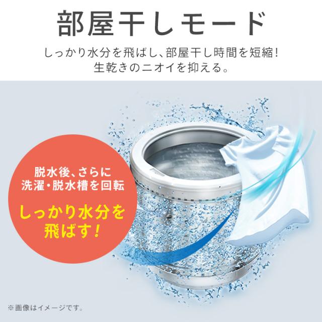 洗濯機 6kg 縦型 一人暮らし 全自動洗濯機 縦型洗濯機 節水 時短 コンパクト 部屋干し ブラック ホワイト 黒 白 新品 ガチ落ち大水流洗浄 アイリスオーヤマ IAW-T606 安心延長保証対象_6