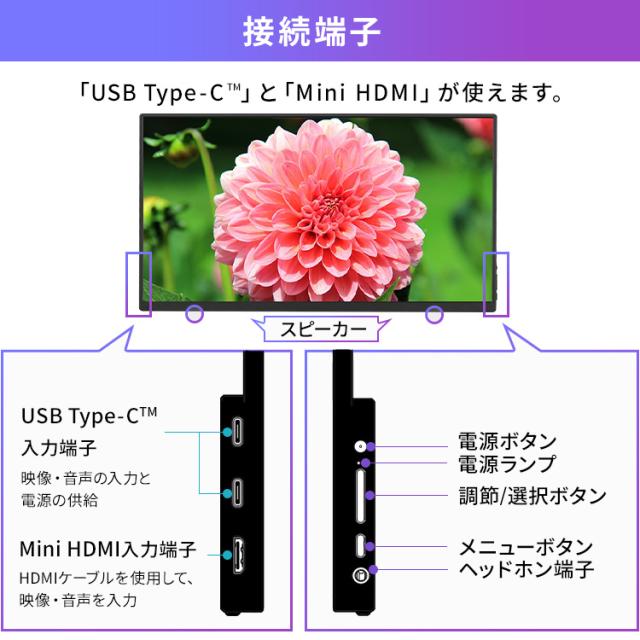 モバイルモニター pcモニター 16.5インチ ゲーミングモニター 安い 高画質 USB-C minihdmi カバー付き 軽量 薄型 ノングレア アイリスオーヤマ DP-EF164S-B *_9