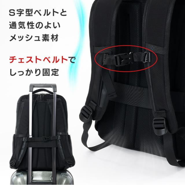 サムソナイト Samsonite ビジネス バックパック LPT BACKPACK 14.1 BLACK 142142-1041 Samsonite スーツ リュックサック リュック メンズ レディース USBポート かばん ラップトップバックパック 通勤 通学 旅行 送料無料_10