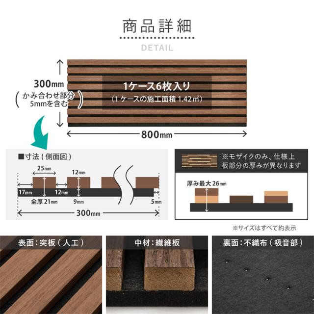 吸音パネル　イパネッラ 270611000 [代引不可] 吸音パネル 壁面吸音材 DIY壁材 防音パネル 壁用吸音材 インテリアパネル 木目調パネル 賃貸OK壁材 簡単施工パネル おしゃれ壁材 送料無料_15