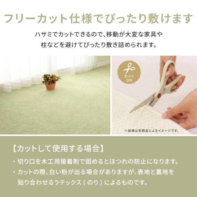 ペットにやさしい平織カーペット　ラウム　本間8畳 600200180 [代引不可] カーペット ラグマット 絨毯 ペット 江戸間 ホットカーペット対応 リビング フローリング 無地 送料無料_8