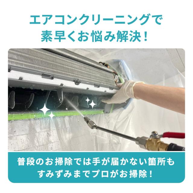 エアコンクリーニング 家庭用 お掃除機能付き エアコン 対象 クリーニング 清掃 掃除 清潔 抗菌 カビ対策 臭い対策 高圧洗浄 スチーム除菌 防カビコーティング 自動清掃機能付き 【東京・千葉・埼玉・神奈川】 * 送料無料_4