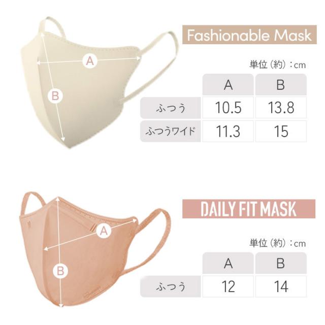 フェイスパックおまけ付／マスク 不織布 立体 カラーマスク DAILY FIT