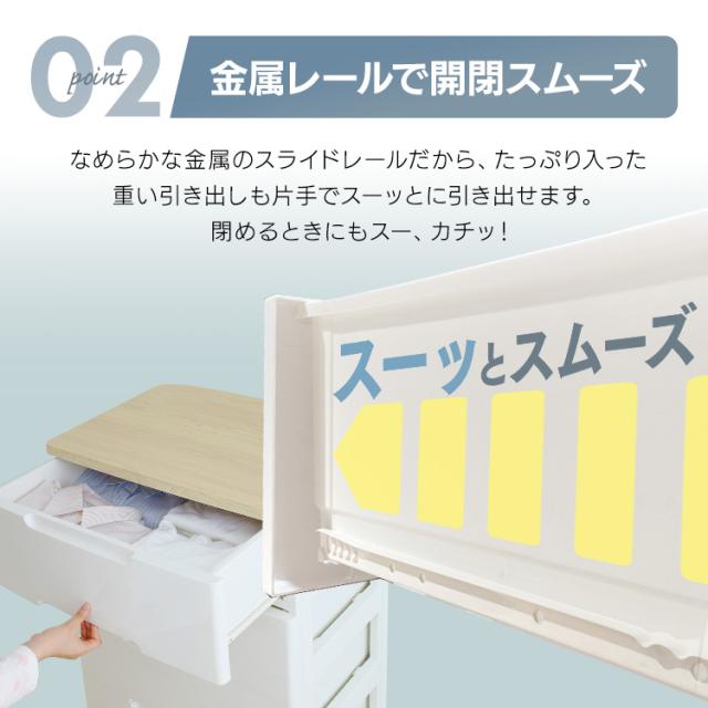 【ノベルティ対象】チェスト 収納ケース 5段 引き出し プラスチック 幅73cm 奥行41.5cm 高さ100cm 木天板 シンプル 大容量 衣装 衣類 洋服 整理 タンス クローゼット ランドリールーム 引出し たんす 収納 アイリスオーヤマ HG-725R *