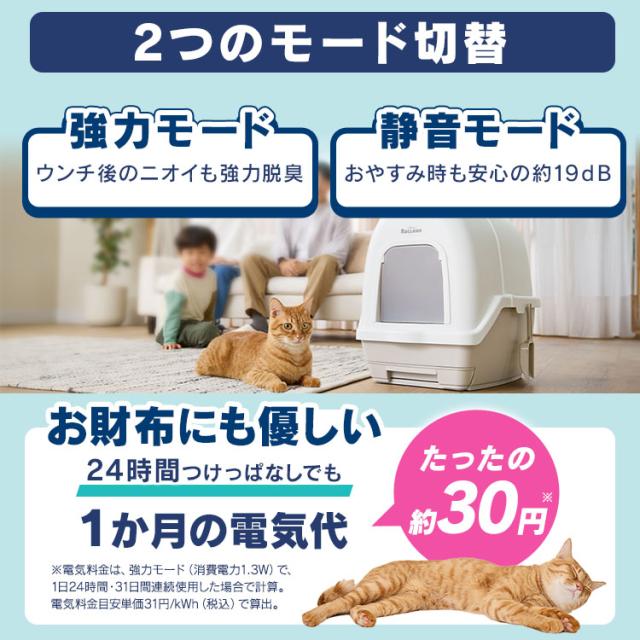 猫 トイレ アイリスオーヤマ ラクリーン 炭 脱臭ファン付き 猫トイレ