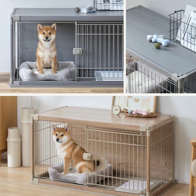 アイリスオーヤマ 　天板付きペットゲージ【直接取り引き希望】 犬 ケージ 屋根付き 天板 取り外し可 犬用ケージ 超小型犬 小型犬 中型