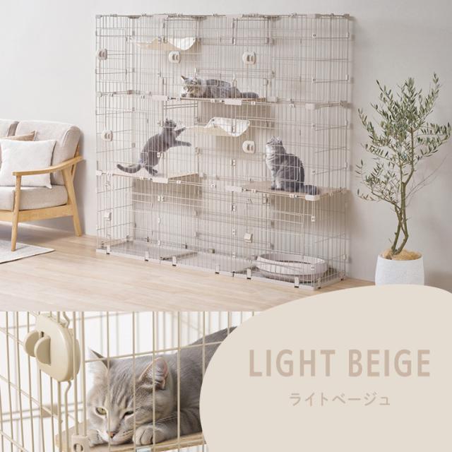猫 ケージ 猫用ケージ ペットケージ ゲージ アイリスオーヤマ キャットケージ コンパクト 奥行スリム 省スペース 猫ケージ おしゃれ 猫ゲージ ハンモック2枚付き ステップ付き 猫のゲージ 広々スリムキャットケージ 3列 EXワイド HSCC-643 * 送料無料_11