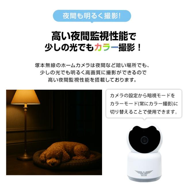 防犯カメラ 屋内 家庭用 WTW 塚本無線 みてるちゃん猫 温度計 ペット