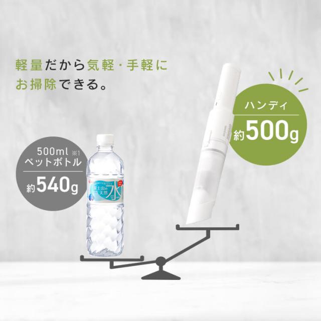 掃除機 充電式ハンディクリーナー マルチツールセット HCD-22M-W 軽い