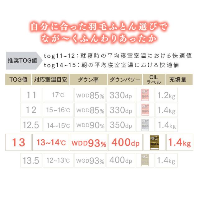 羽毛布団 ダブル 羽毛掛け布団 ホワイトダックダウン WDD93%1.4kg 無地 ダブル 掛け布団 掛布団 羽毛布団 羽毛 布団 ホワイトダックダウン ダウン ダブル 暖かい ふんわり おしゃれ 無地 D 送料無料 【int】_5