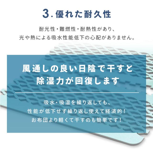 除湿マット 除湿シート シングル すのこマット 除湿シート 除湿 すのこ型吸湿マット クローゼット 押し入れ 吸湿 エアージョブマックス JABFST660 湿気対策 抗菌防臭 インエグジット フィルハーモニィ_13