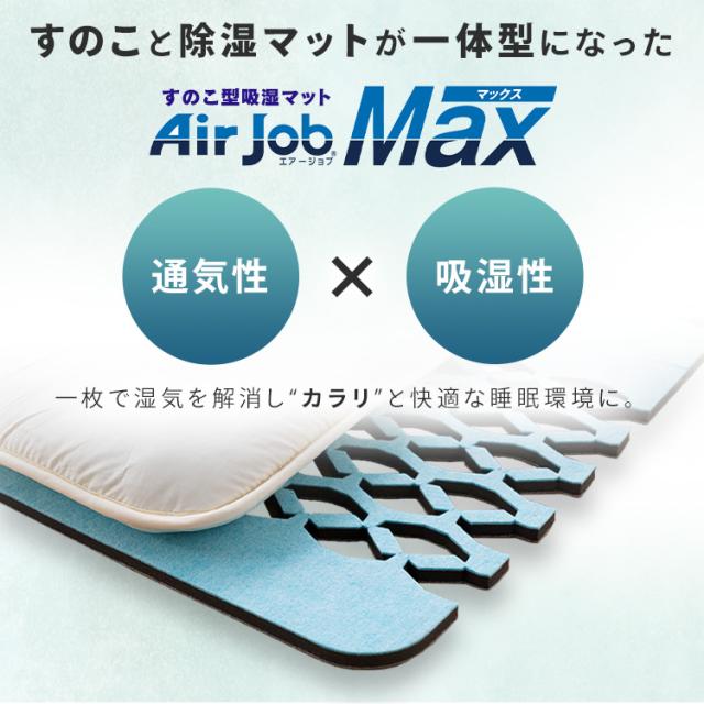 除湿マット 除湿シート シングル すのこマット 除湿シート 除湿 すのこ型吸湿マット クローゼット 押し入れ 吸湿 エアージョブマックス JABFST660 湿気対策 抗菌防臭 インエグジット フィルハーモニィ_3