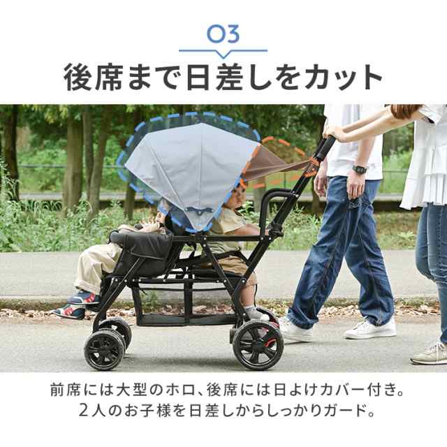 ベビーカー 遮光 西日 販売 双子