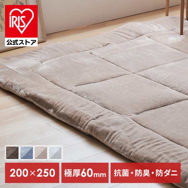 カーペット じゅうたん 極厚仕立て 超極厚ラグ 200×250 全4色 カーペット じゅうたん 極厚仕立て 高反発ウレタン 抗菌・防臭・防ダニ 防