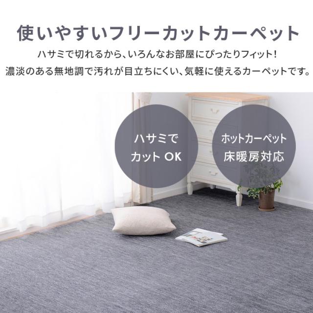ペットにやさしい平織カーペット　ラウム　本間8畳 600200180 [代引不可] カーペット ラグマット 絨毯 ペット 江戸間 ホットカーペット対応 リビング フローリング 無地 送料無料_6