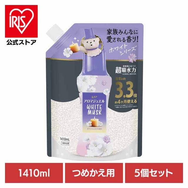 【5個セット】洗剤柔軟剤 柔軟剤 レノア レノアアロマジュエル ホワイトムスクの香りつめかえ用超特大サイズ レノア 柔軟剤 香り付けビーズ 柔軟仕上げ剤 香りづけ レノア 消臭 ホワイトムスク つめかえ用 詰め替え 送料無料