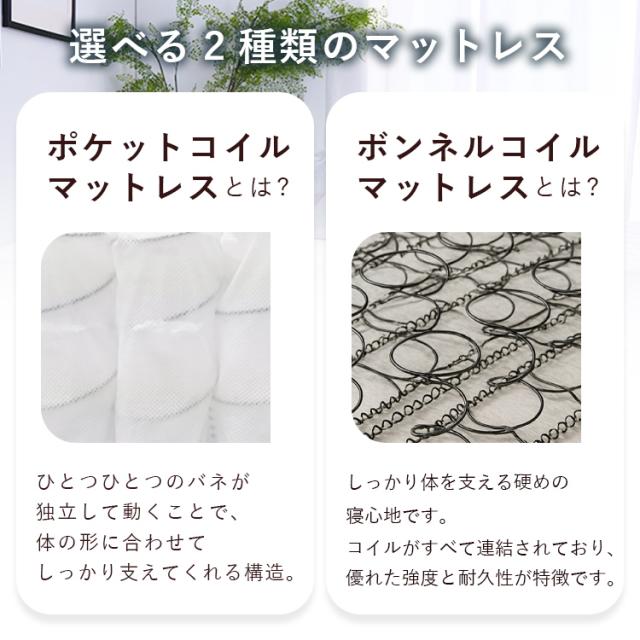 ベッド　マットレス付き　ボンネルコイル20cm　ダブル ベッド マットレス付き セット マットレス マットレスセット USB付き ボンネルコイル 20cm ダブル D 送料無料_7