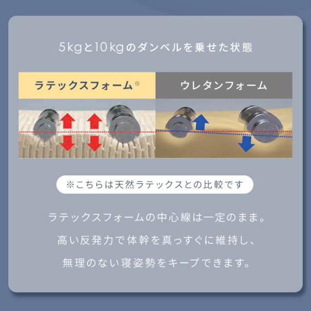 7ゾーンマットレス グレー 23L-7Z-S 高反発 体圧分散 メンテナンスフリー 褥瘡対策 寝返りがしやすい 体幹保持 カバー洗濯可 理想的な寝姿勢 ラテックス 送料無料_5