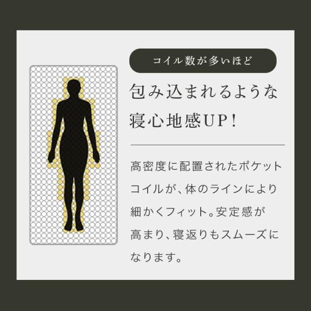 マットレス セミダブル ポケットコイルマットレス 厚さ20cm 硬め 9層構造 高反発ウレタン 体圧分散 コイル ポケットコイル コイルマットレス 抗菌 防ダニ加工 一人暮らし 新生活 プレミアムポケットコイルマットレス PC200 SD *_12