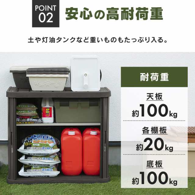 物置 おしゃれ 屋外 ML-800V 幅90 奥行52 高80 両開き スリム 小型物置