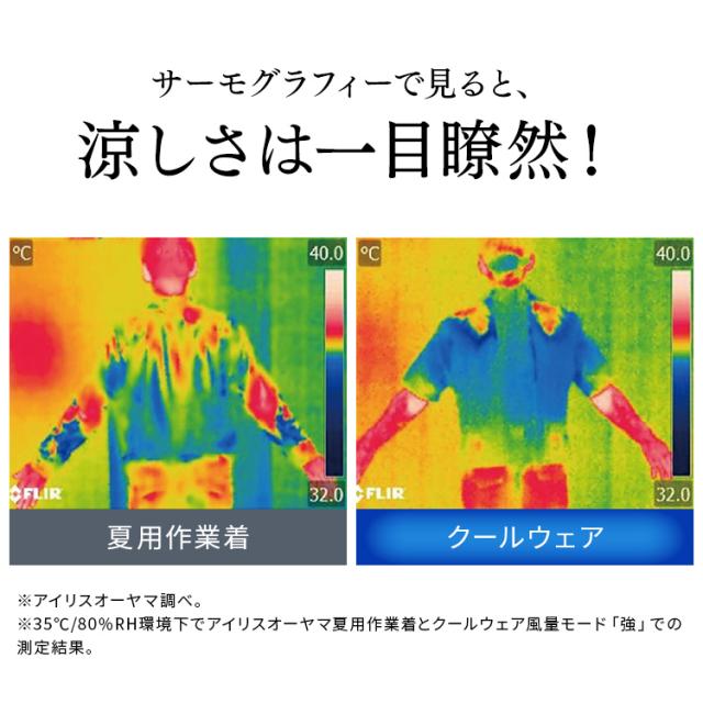 クールウェア クールウェアCASUALセット 半袖 フード有り 全6種類 クール ウェア ジャケット アウター ファン付き 扇風機付き  熱中症対策 暑さ対策 涼しい 夏 アイリスオーヤマ 送料無料 父の日 ギフトの通販は