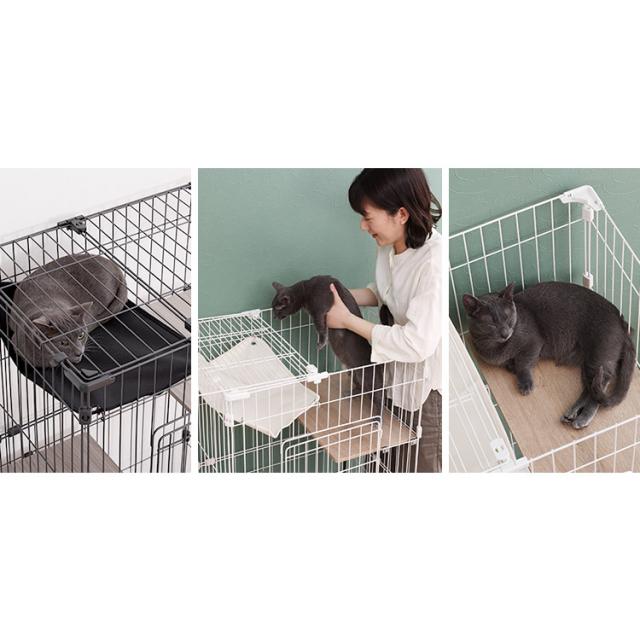 猫 ゲージ キャットケージ ミニキャットケージ ハンモック付き PMCC115H ペットケージ ケージ ペットサークル ペット サークル ねこ ネコ Cat キャット 室内用 柵 室内サークル 小さめ コンパクト アイリスオーヤマ_3