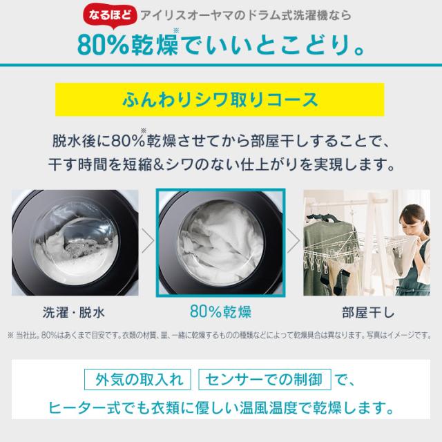 洗濯機 [設置無料] ドラム式洗濯機 8kg アイリスオーヤマ CDK832 8kg おしゃれ 台無 ホワイトアイリスオーヤマ温水 部屋干し タイマー 節水 温水洗浄 温水コース ランドリー 新生活 家電 一人暮らし きれい キレイ 洗濯 毛布 送料無料 安心延長保証対象_1