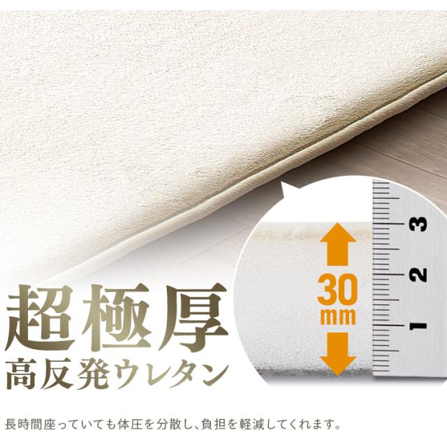 ラグ 厚手 おしゃれ 北欧 ラグ 厚手 高反発 北欧 おしゃれ ラグマット 高反発ラグ 極厚 カーペット 3畳 ラ・クッションラグ マイクロムートンタイプ ACRM-1824 カーペット ホットカーペット対応 床暖房対応 滑止め 送料無料_6