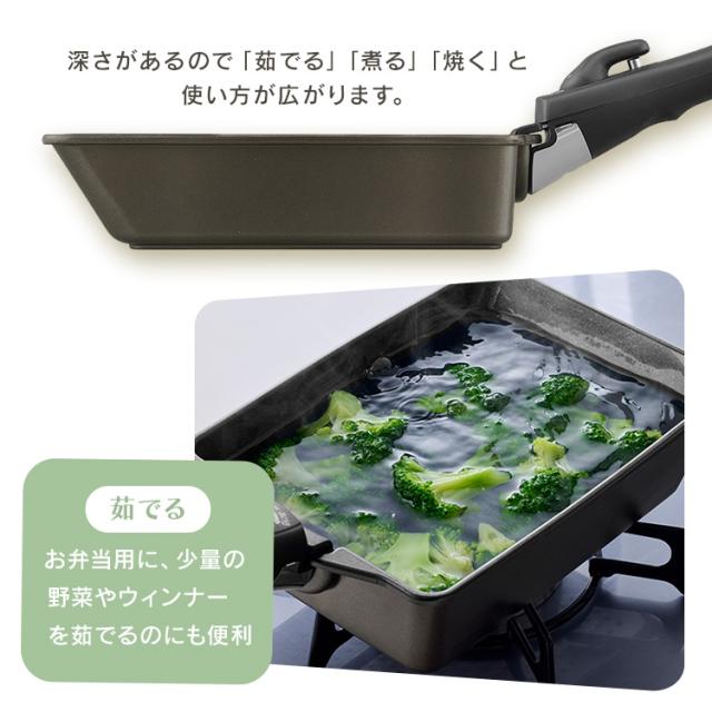 ＼OFFクーポン!~6/18 9:59／フライパンセット IH ガス火 アイリスオーヤマ 取っ手が取れる 蓋付き マルチエッグパン 深型 幅広 冷凍餃子 レトルト温め 高耐久4層構造 フライパン 炒め鍋 26cm 鍋 20cm 18cm 卵焼き器 ハンドル ダイヤモンドコートパン 12点 MEGI-12S *_7