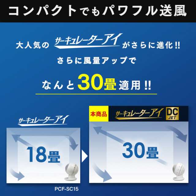 サーキュレーター dcモーター アイリスオーヤマ PCF-SDC18T 首