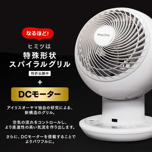 サーキュレーター dcモーター アイリスオーヤマ PCF-SDC18T 首